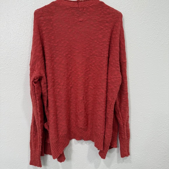 Tahari Coral‎ Open Front Knit Cardigan Sweater Pockets Size L - Picture 7 of 8